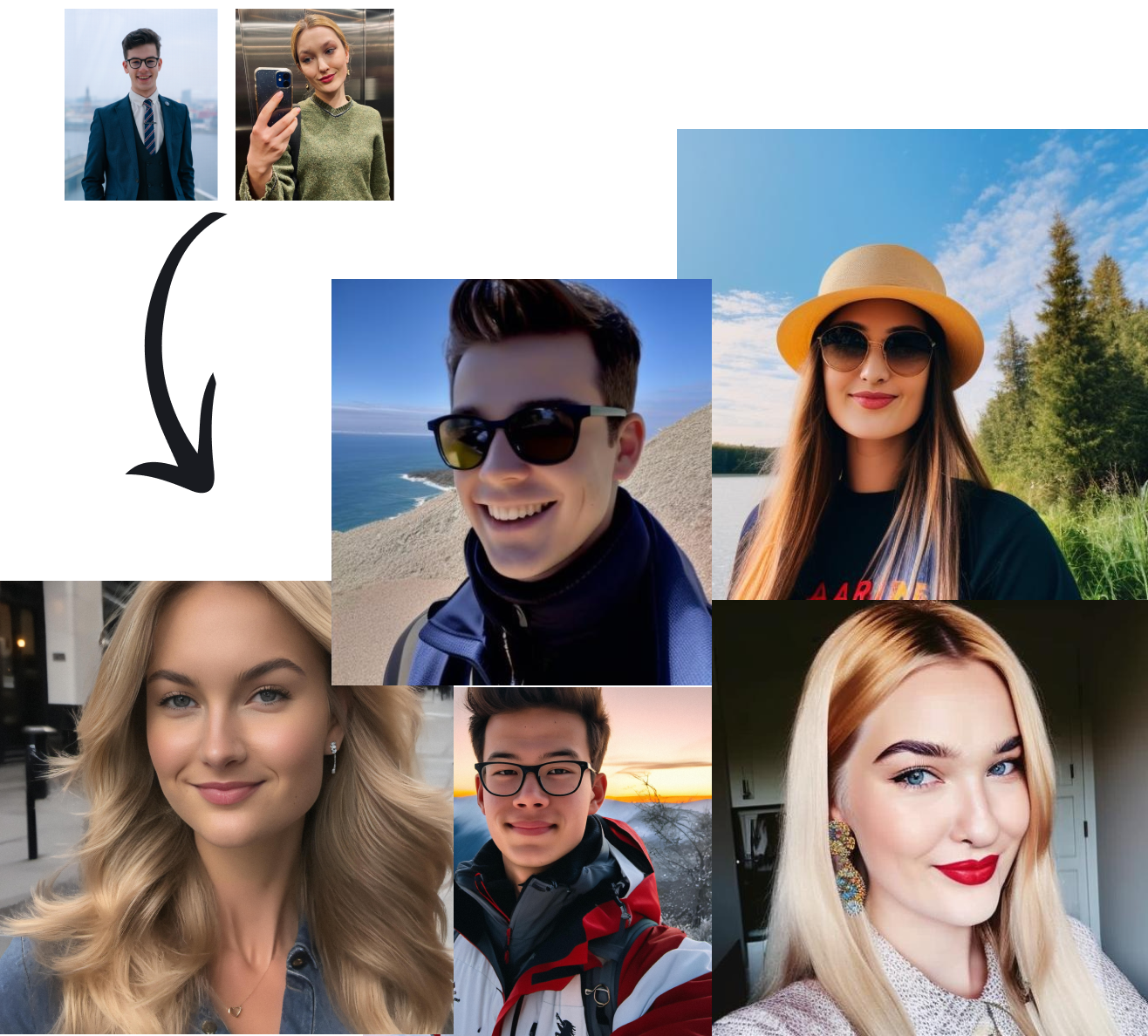  AI-generated selfies